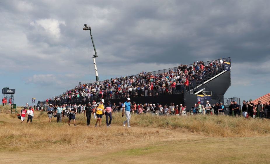 USA's Tiger Woods on the 6th during day one of The Open.