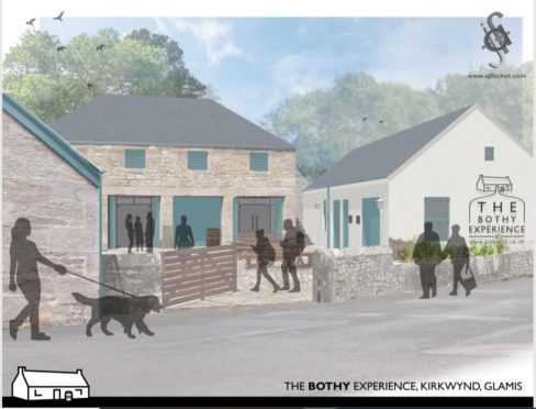 An artist's impression of The Gin Bothy Experience.