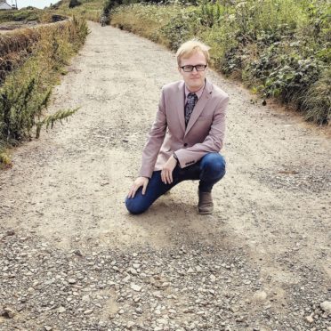 Councillor Wilson on the coastal path.