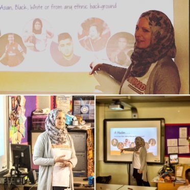 Jenny Mabrouk gives a presentation recently at Braeview Academy
