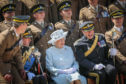 The Queen visiting Leuchars Station earlier this week.