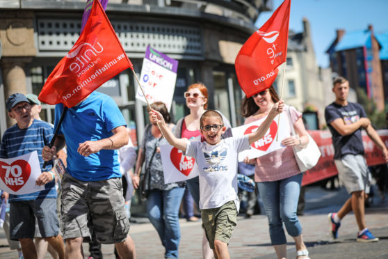 Campaigners took to the streets of Dundee on July 7 calling for an end to cuts to the NHS.