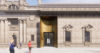 New graphic showing gold- coloured entrance door.