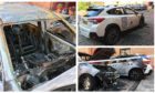 Some of the vehicles set on fire in Dundee overnight.