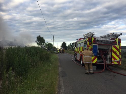 Emergency services personnel on site