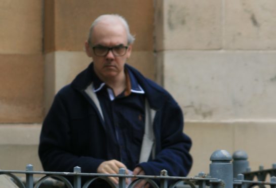 Jeffrey Underwood outside Dundee Sheriff Court