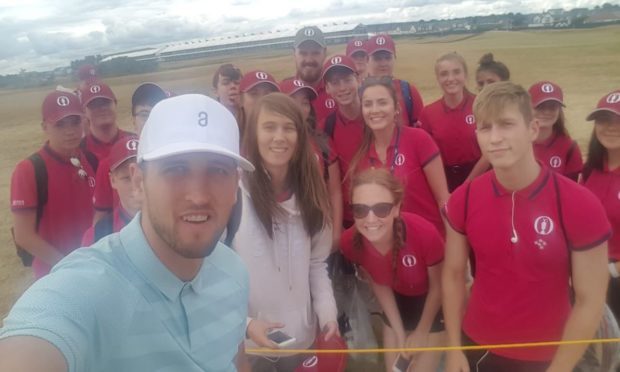 Harry Kane was in Carnoustie for the Open.