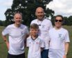From left to right: David Mushet, Peter Boag and his son Nathan and Susan Alexander at the Camperdown Park run.