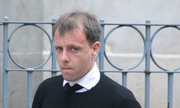 Paul McGowan arriving late at Dundee Sheriff Court on Monday morning