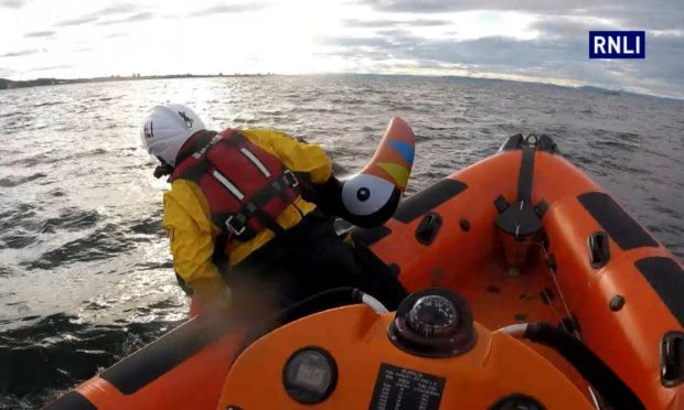 RNLI crews responding to an alert off Portobello. Thankfully, this one turned out to be a false alarm.