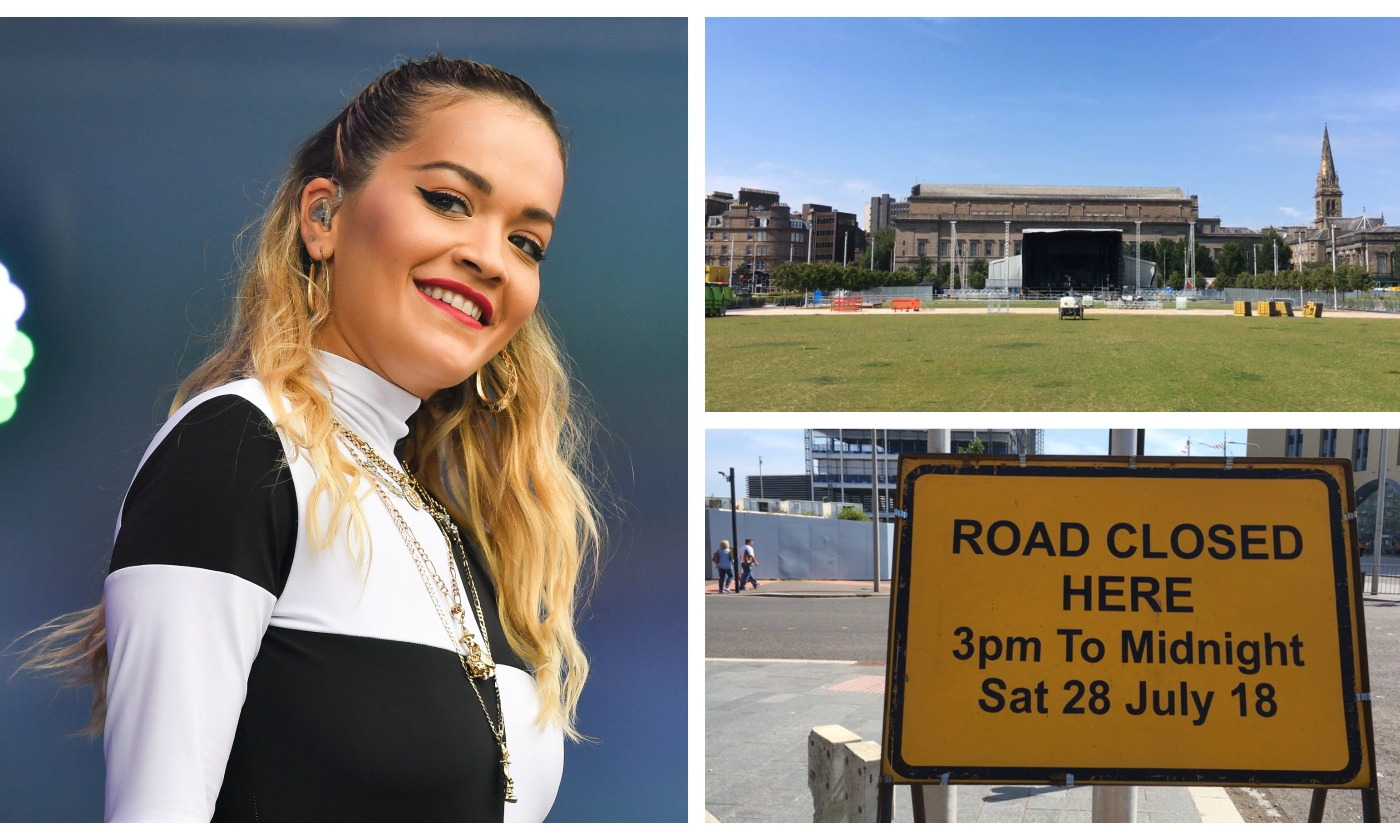The stage is set for Rita Ora's Dundee show.