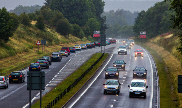 The A9 near Luncarty.