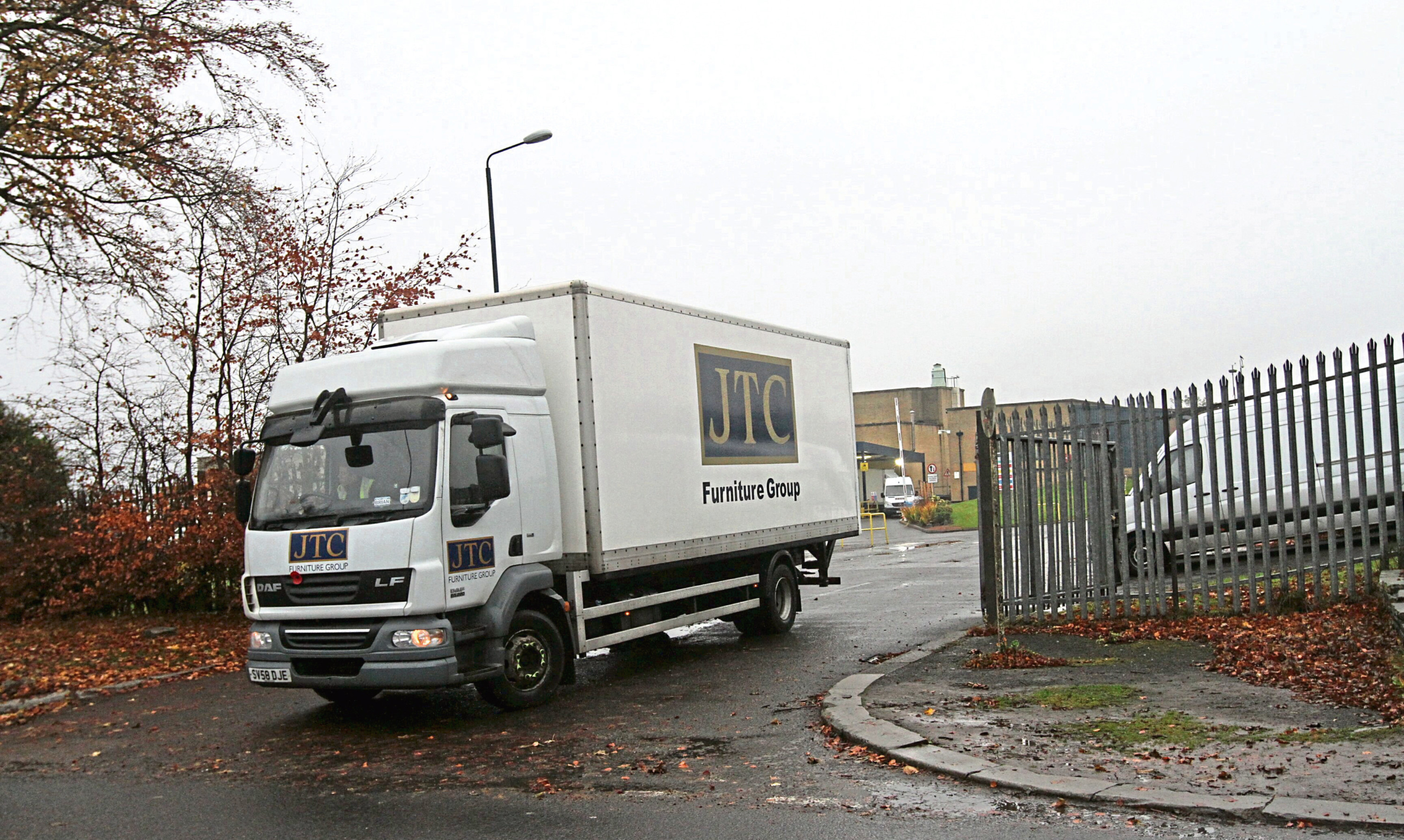A JTC Furniture Group lorry. The company is based at the former Timex factory in Dundee