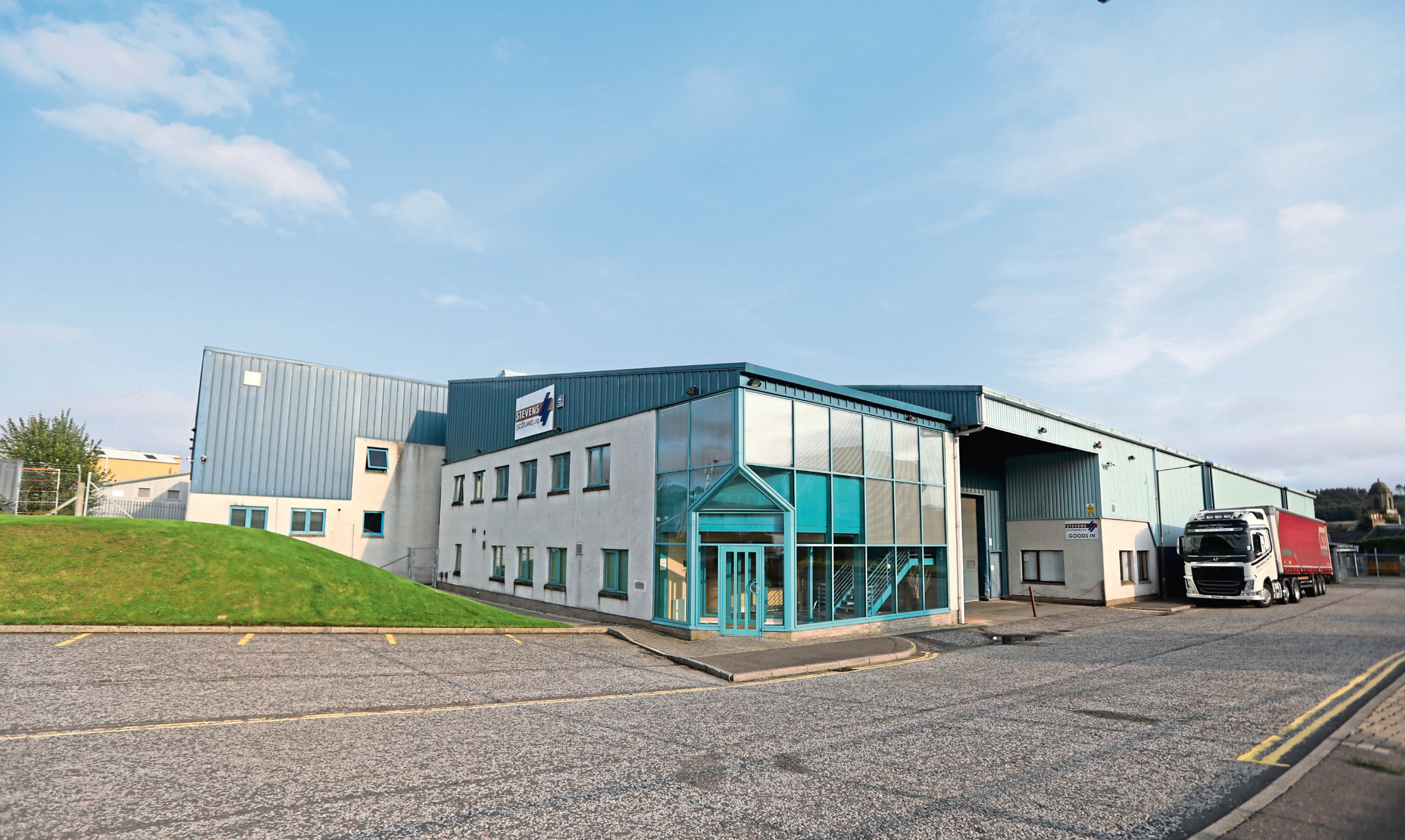 Blind manufacturer Stevens (Scotland) Limited's base at Denburn Way, Brechin.