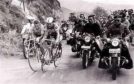 Anquetil and Poulidor battle it out on the slopes of the Puy de Dome.