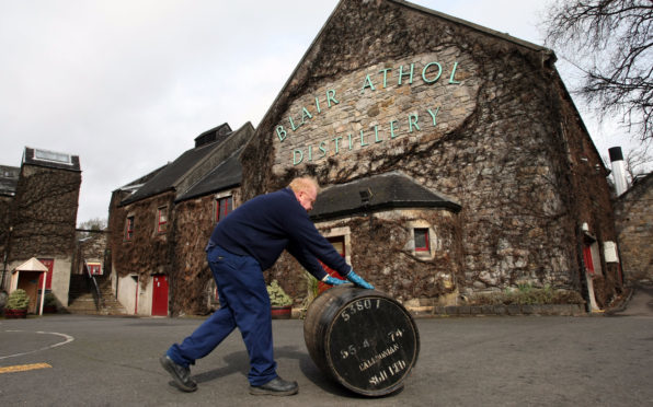 Blair Athol whisky distillery.