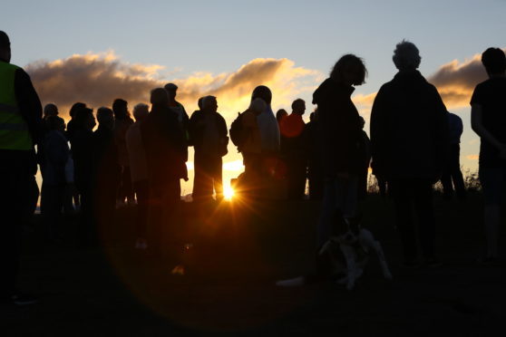 The vigil on Dundee Law.