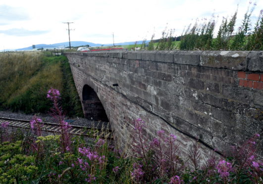 The Abbeyton Bridge which was knocked down over Christmas.