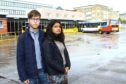 Ben Lawrie and Mariam Mahmood were outside Dundee bus station when the racist attack took place