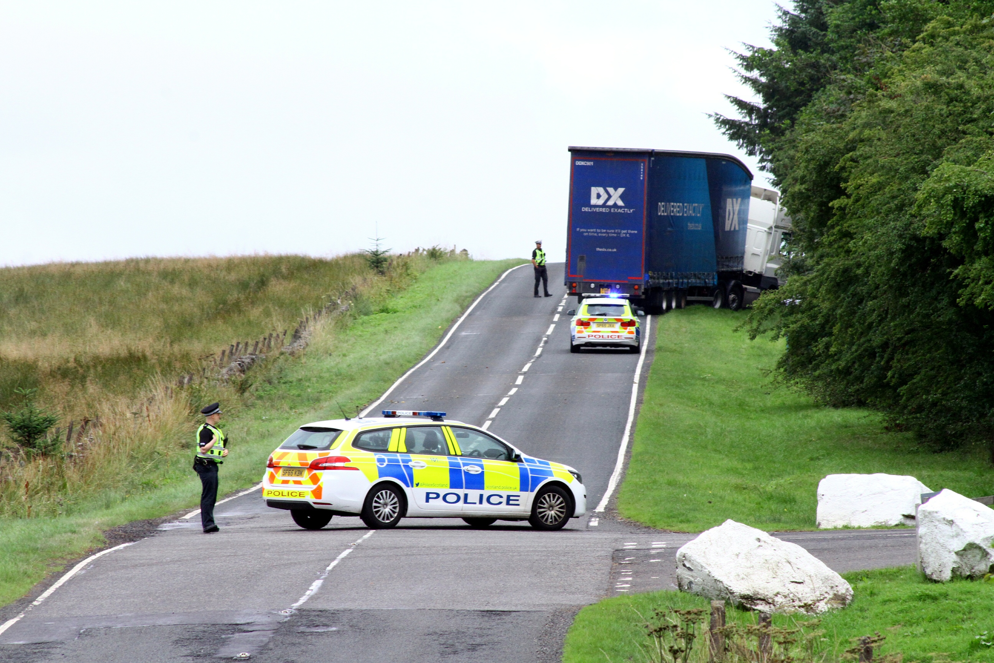 Police sealed off the A823 near Knockhill after the tragedy.