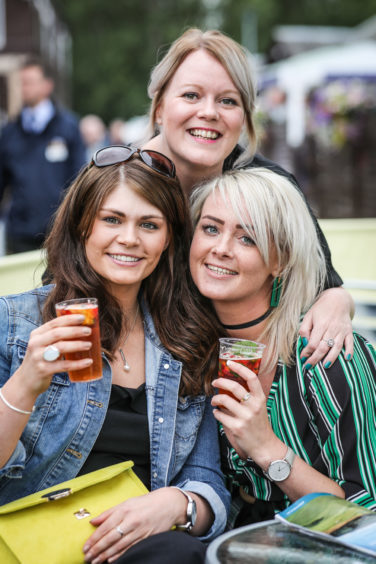 Ashley Redpath, Kirsty Ewan and Jodie Foreman at Perth Races.