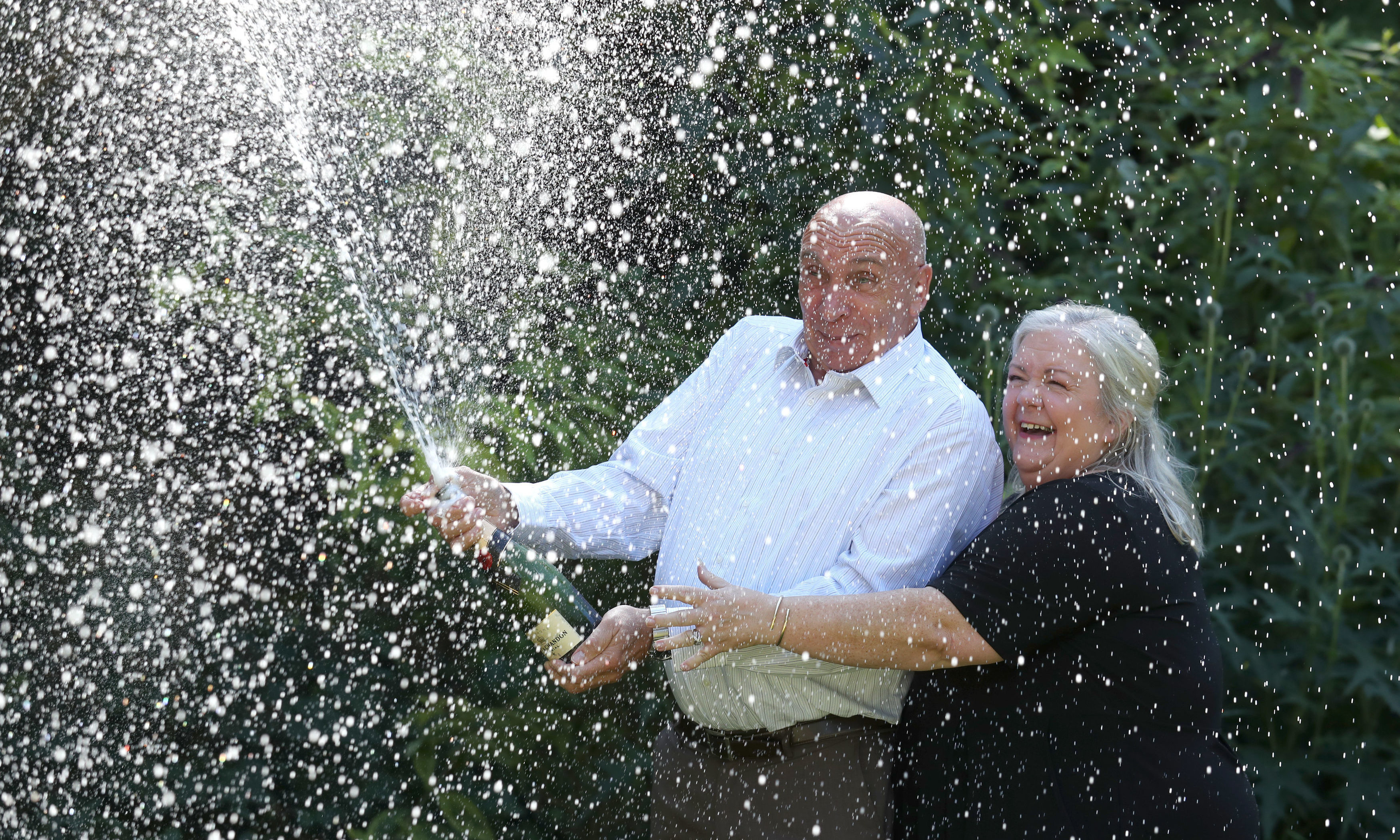 EuroMillions winners Fred and Lesley Higgins.