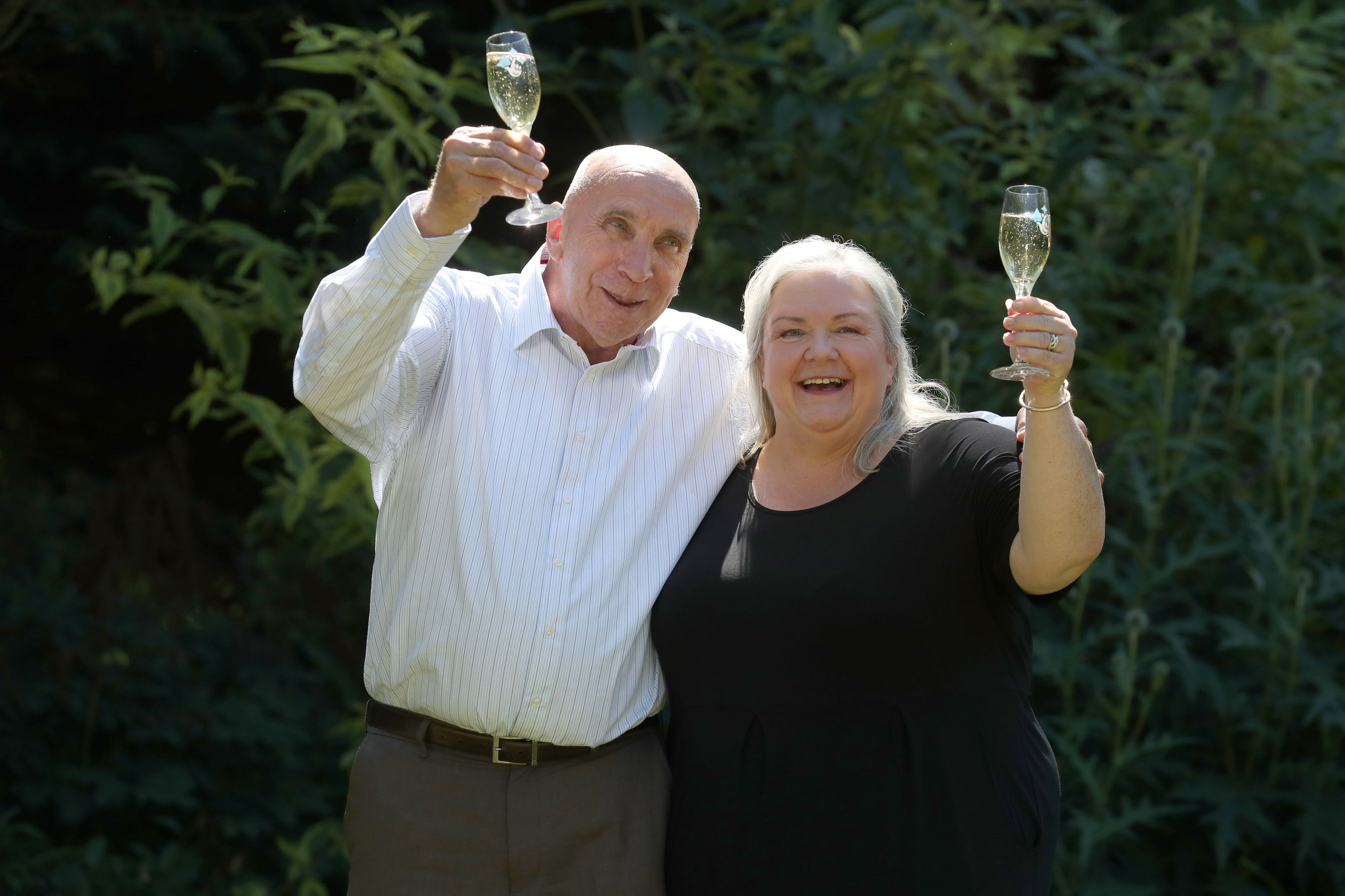 EuroMillions winners Fred and Lesley Higgins.