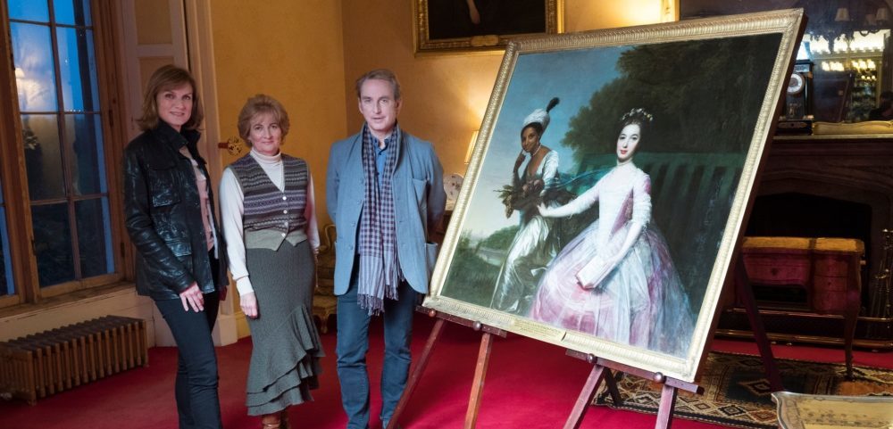 Fiona Bruce and art detective Philip Mould visited the Palace with Lady Mansfield of Scone Palace.