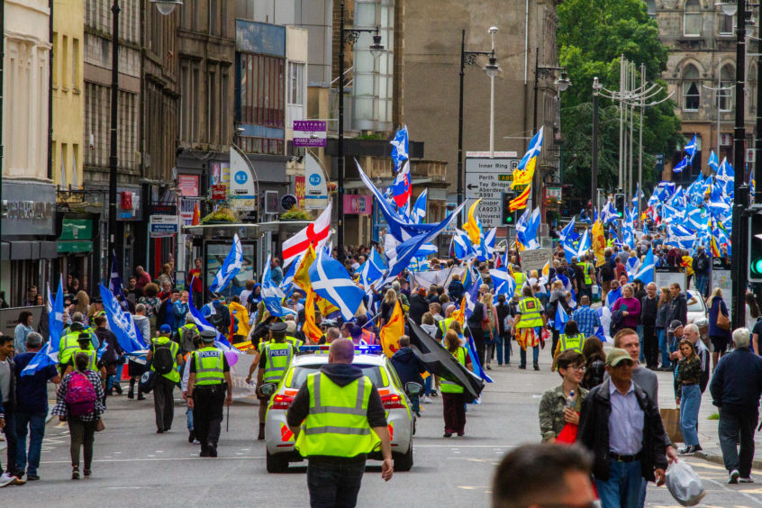 The All Under One Banner march in Dundee.