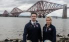 University of St Andrews 1st XV Captains Roland Walker and Amy Parry.