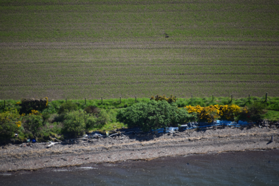 Rubbish at Tayport included pipes, tarpaulin and plastic bags