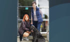 Julie McGrattan, Dusk and her owner, Jess Moran.