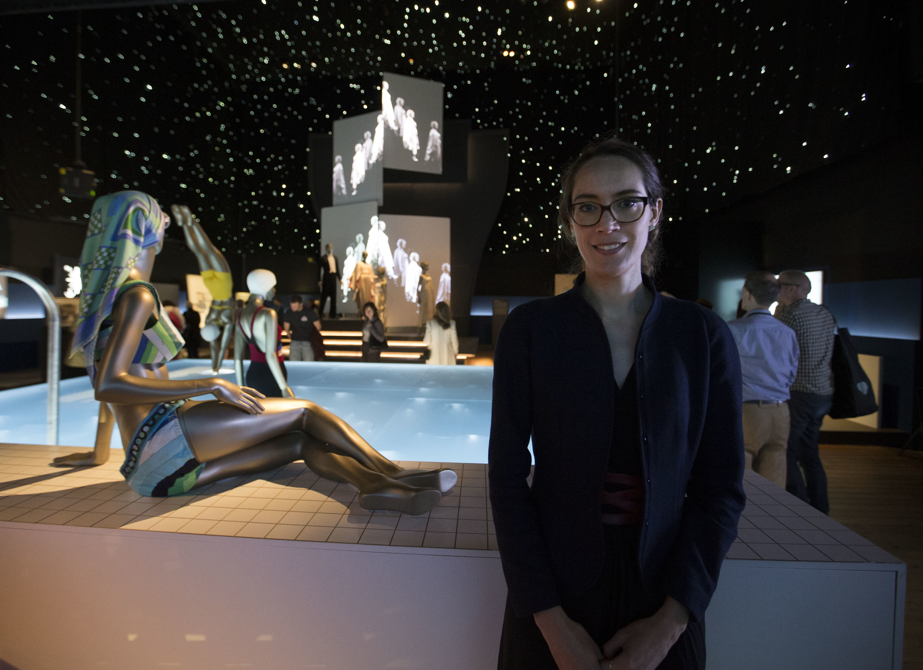 Project curator Anna Ferrari inside the Ocean Liners exhibition at the V&A in London. This will be the opening exhibition at V&A Dundee.