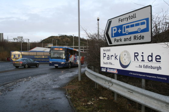 Ferrytoll Park and Ride by North Queensferry.