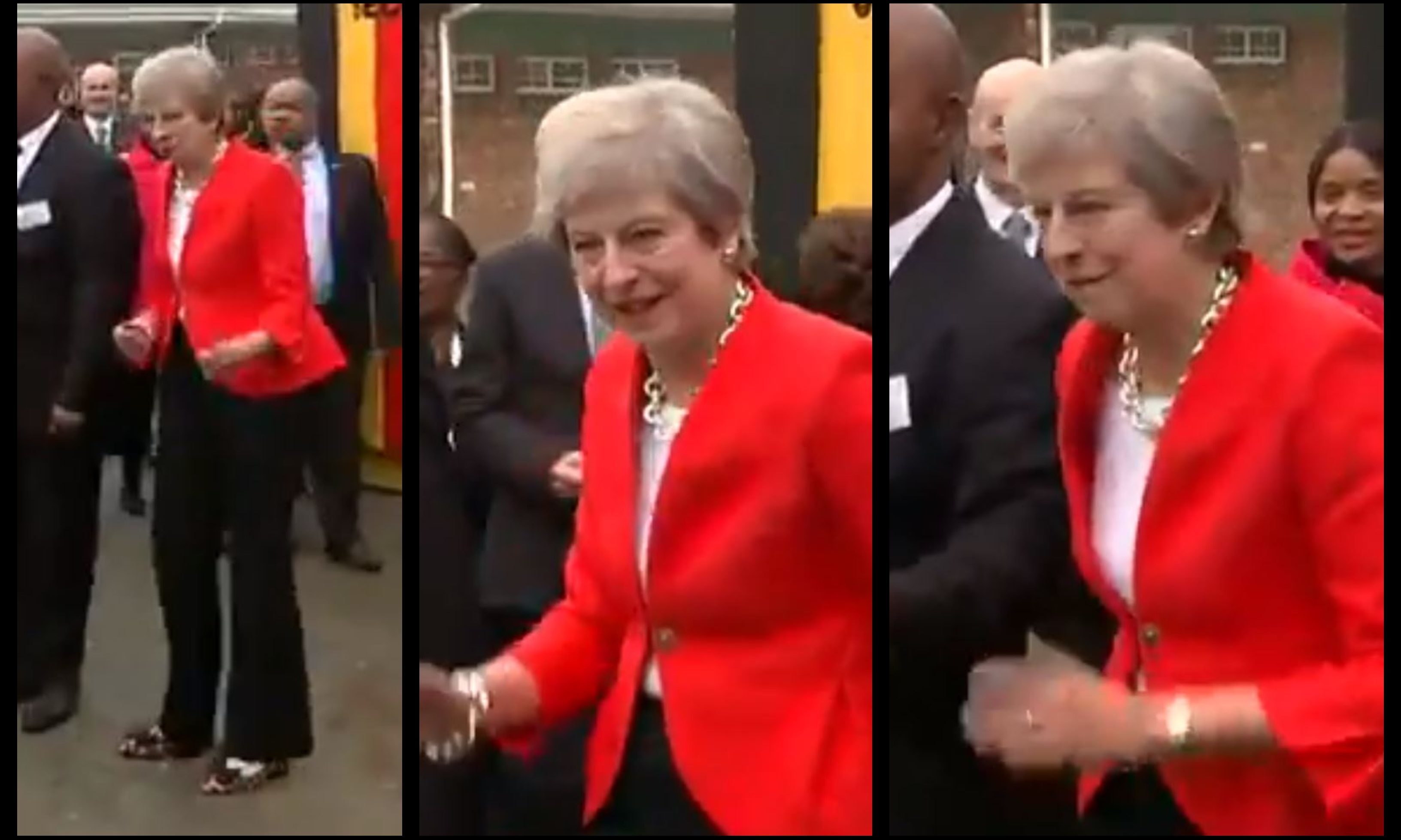 Theresa May's dance moves.