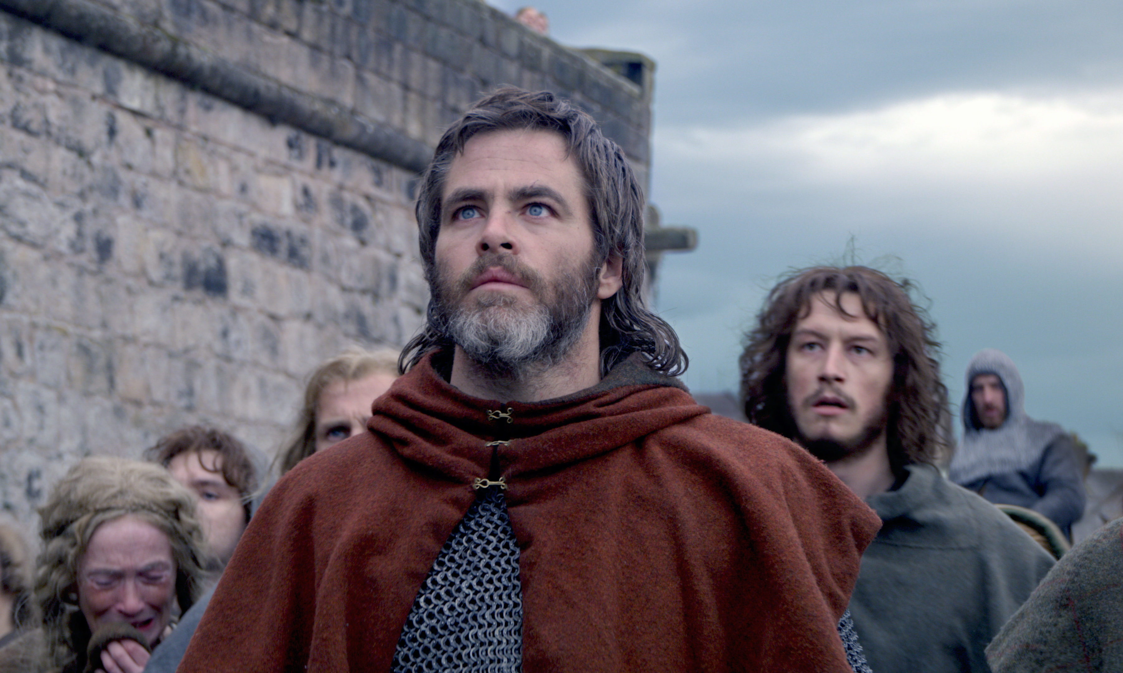 Chris Pine stars as Robert the Bruce in Outlaw King.