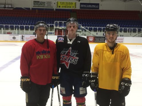 Craig Garrigan (Red), Kris Inglis (Black) and Jordan Cownie (Yellow).