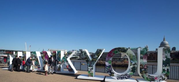 The statue on the South Bank.