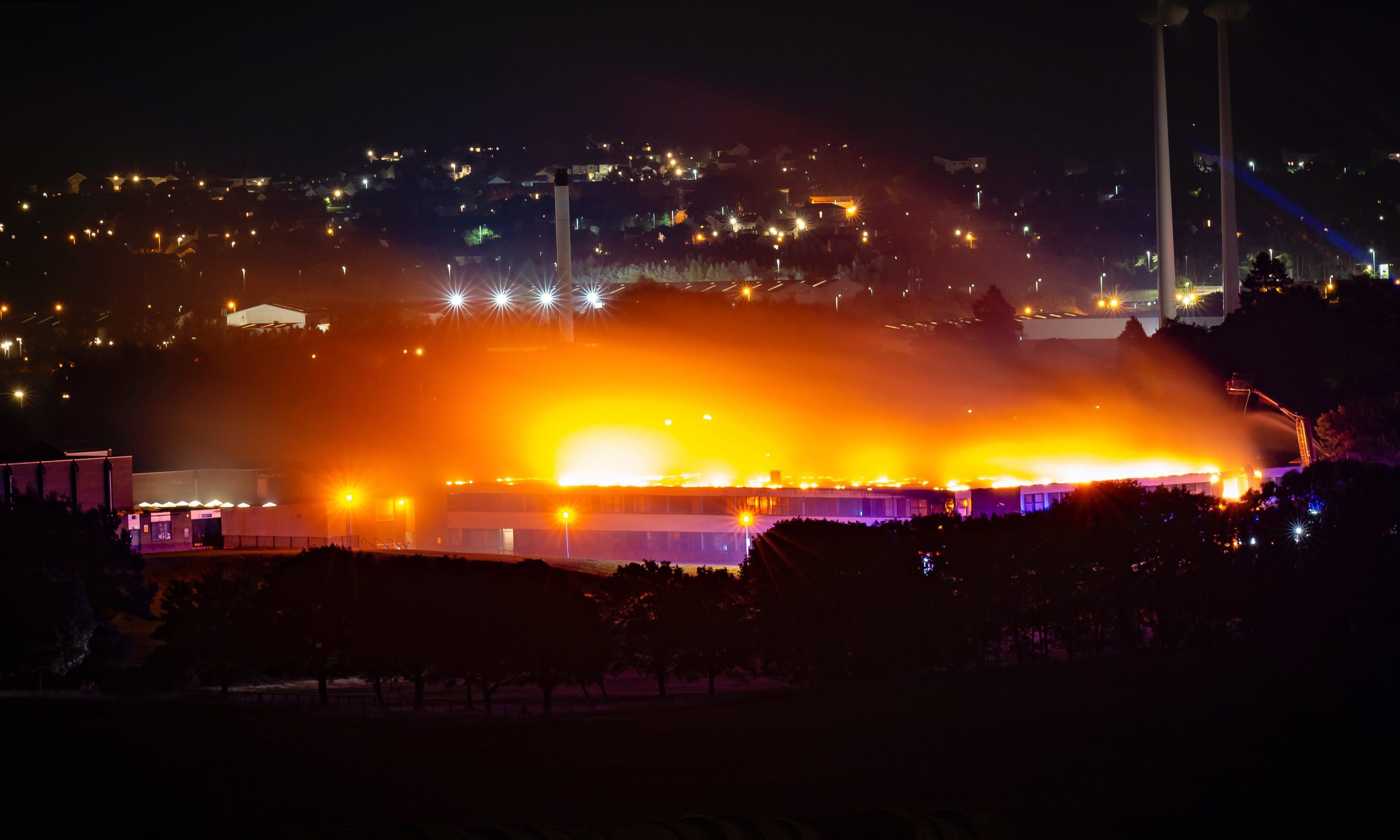 The fire at Braeview. Credit: Scott McBride - Point One Photography