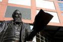 A statue of William McGregor, founder of the football league at Villa Park stadium, home of Aston Villa.