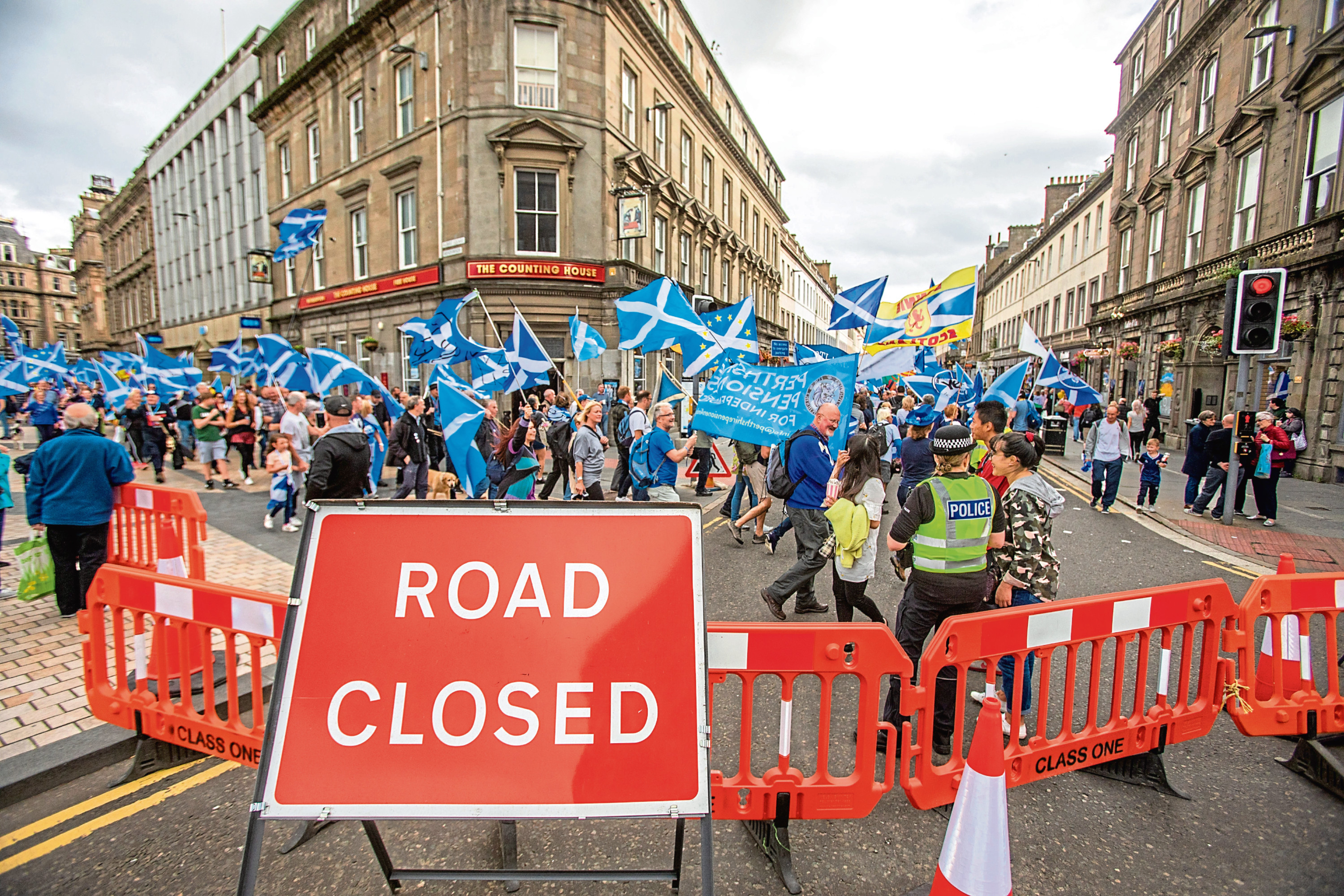 The All Under One Banner independence march in Dundee in August 18.