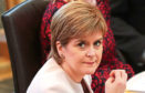 First Minister Nicola Sturgeon in the chamber at Holyrood.