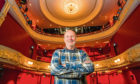 Comedian Fred Macaulay enjoys the revamped surroundings of Perth Theatre.