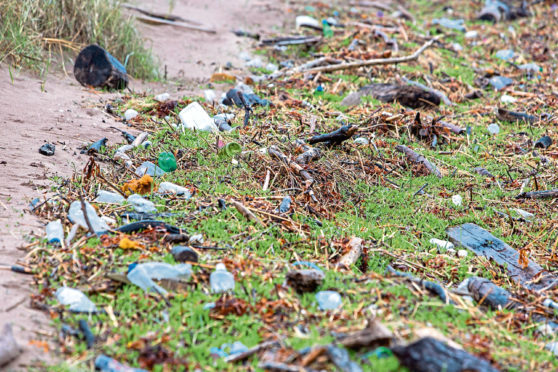 Litter on the beach at Barry Buddon. One correspondent argues that such litter picks should follow correct procedures.