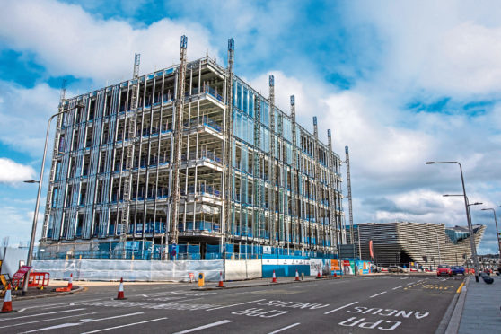 The site six building with V&A in the background.