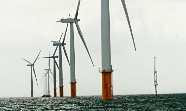 An offshore wind farm.