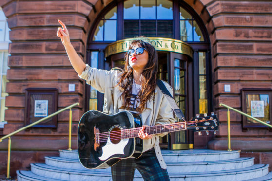 KT Tunstall outside Meadowside.