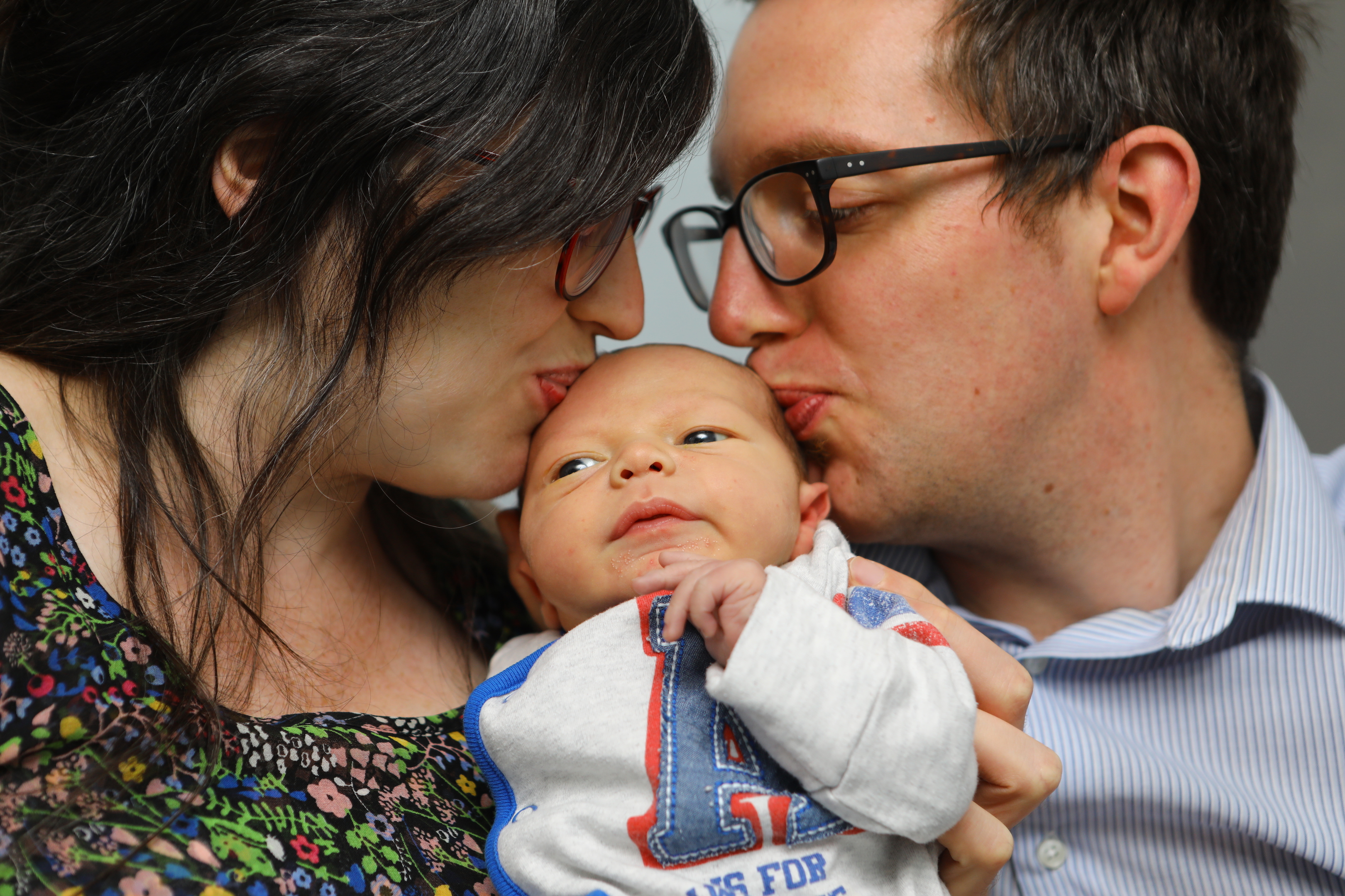 Gary Phillips and Anna McFarlane with their baby boy Rory