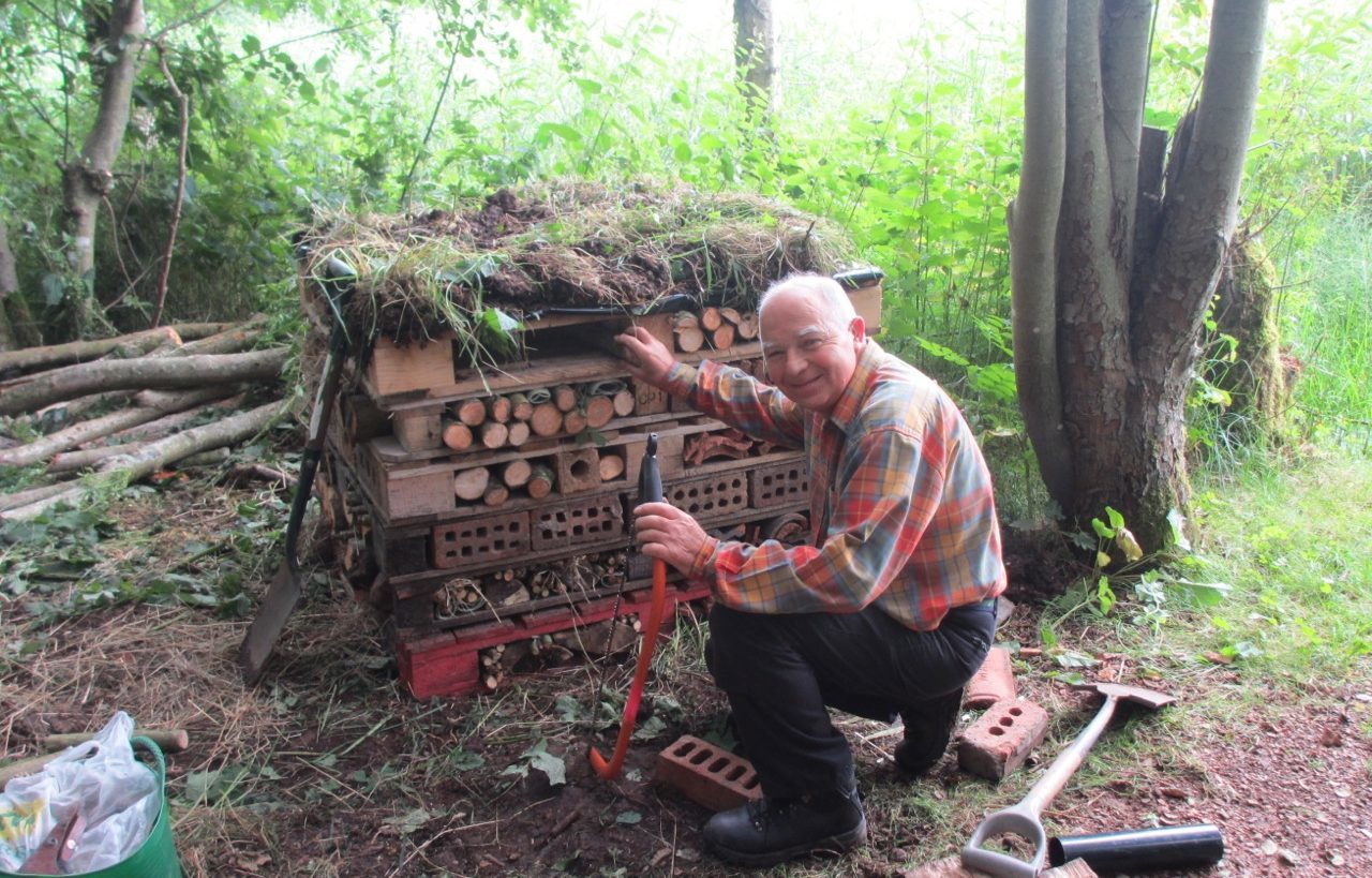 Fife Coast and Countryside Trust hosts family fun days such as this one at Birnie Loch. where Bill Dowie showed off his bug hotel.