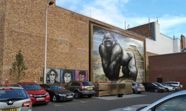 An artist impression of how the gorilla artwork could look